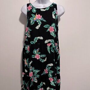 Tropical Island Getaway Boho-chic Old Navy Hawaiian Themed Trapeze Dress Women M